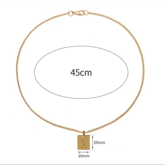 🌟SALE🌟 Initial Letter “A-Z” Old English Pendant 18K Gold Plated Necklace - Picture 8 of 11